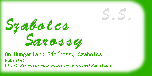 szabolcs sarossy business card